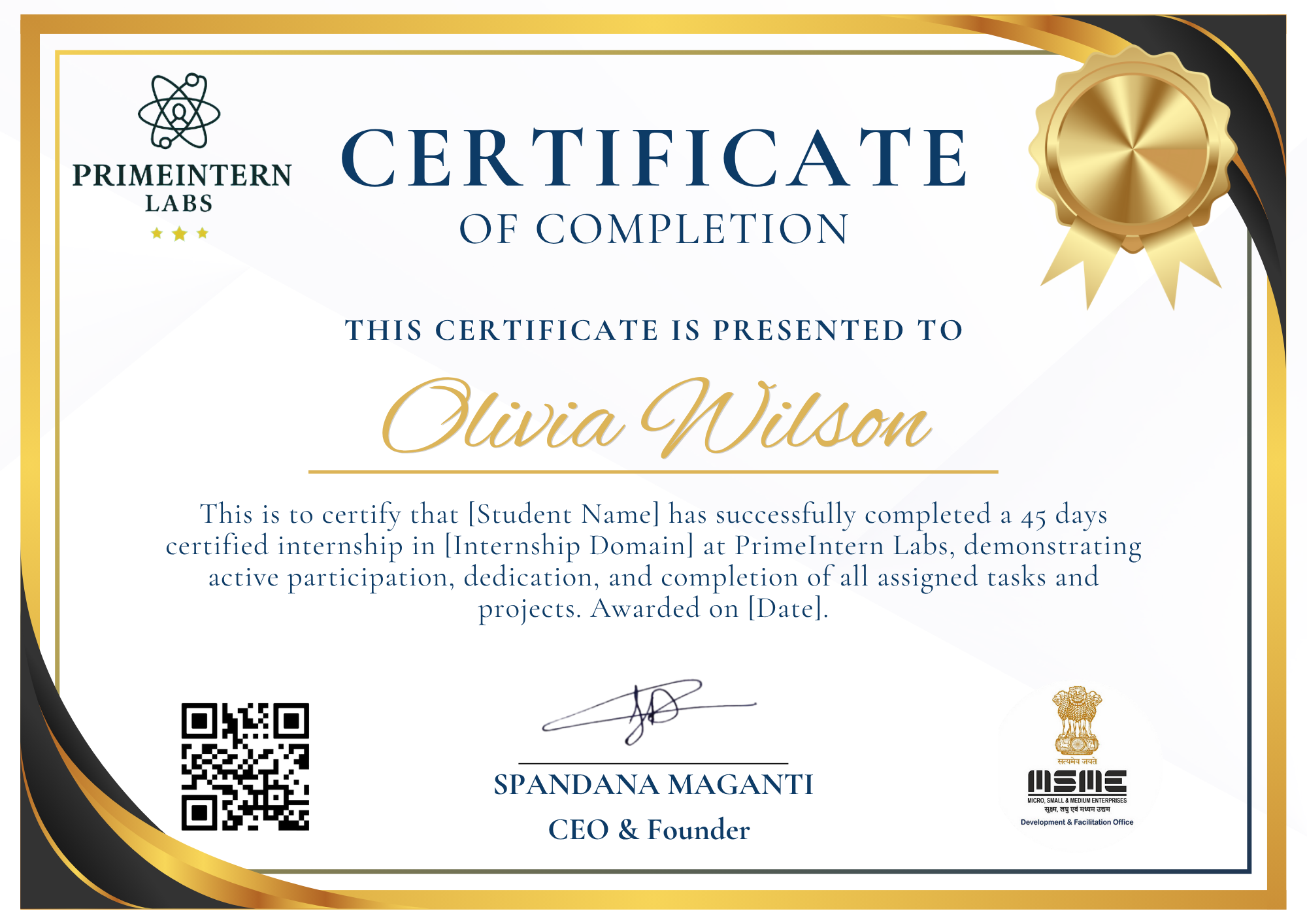 Internship Certificate